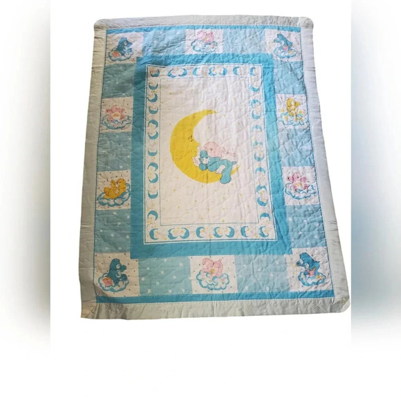Vintage Care Bear Sweet Dreams Crib Size Quilt - Picture 1 of 5